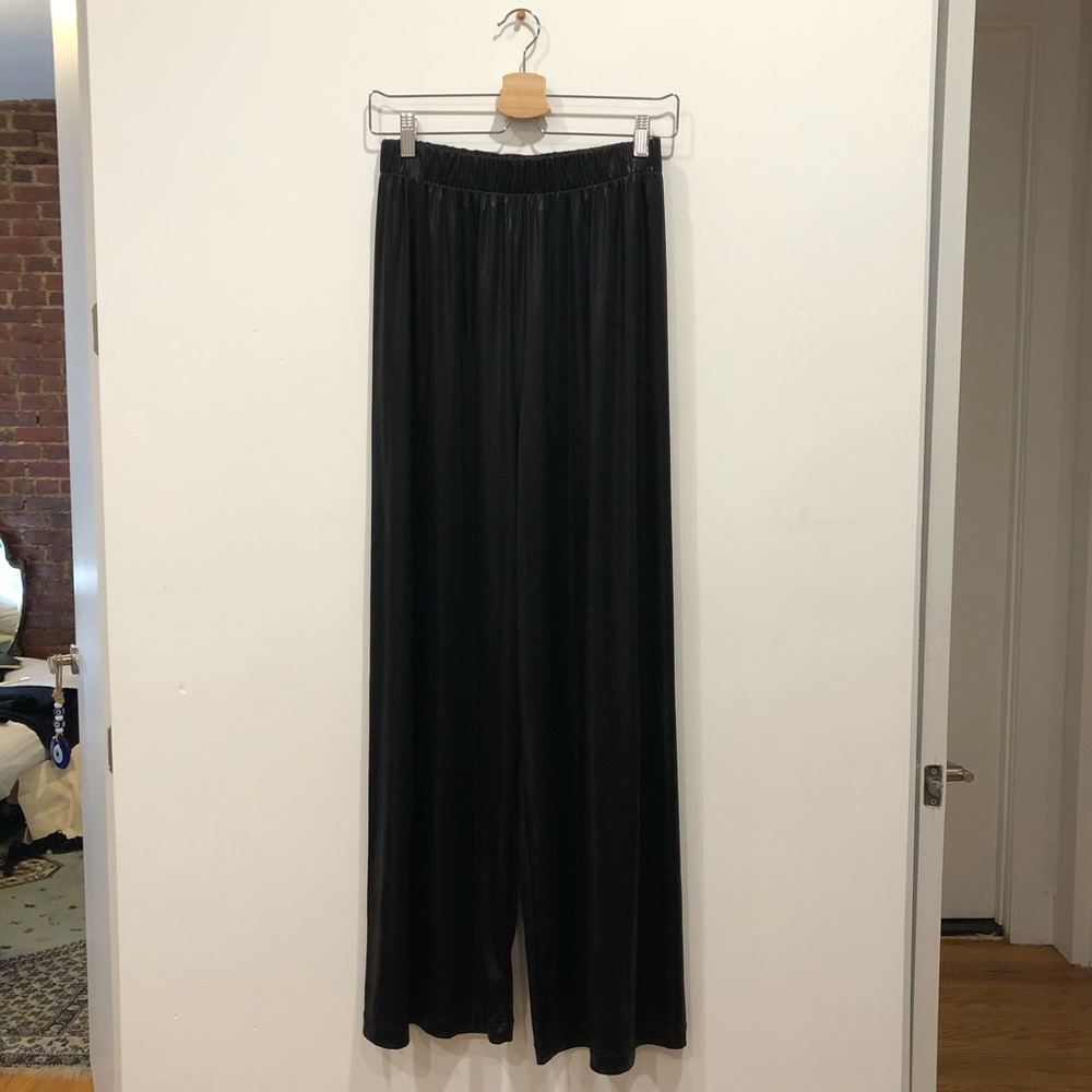 American Apparel metallic wide legged pants